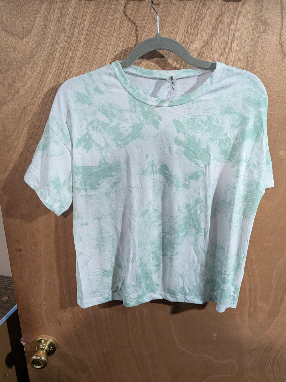 Relaxed Mint Marble-Print Short Sleeve Tee